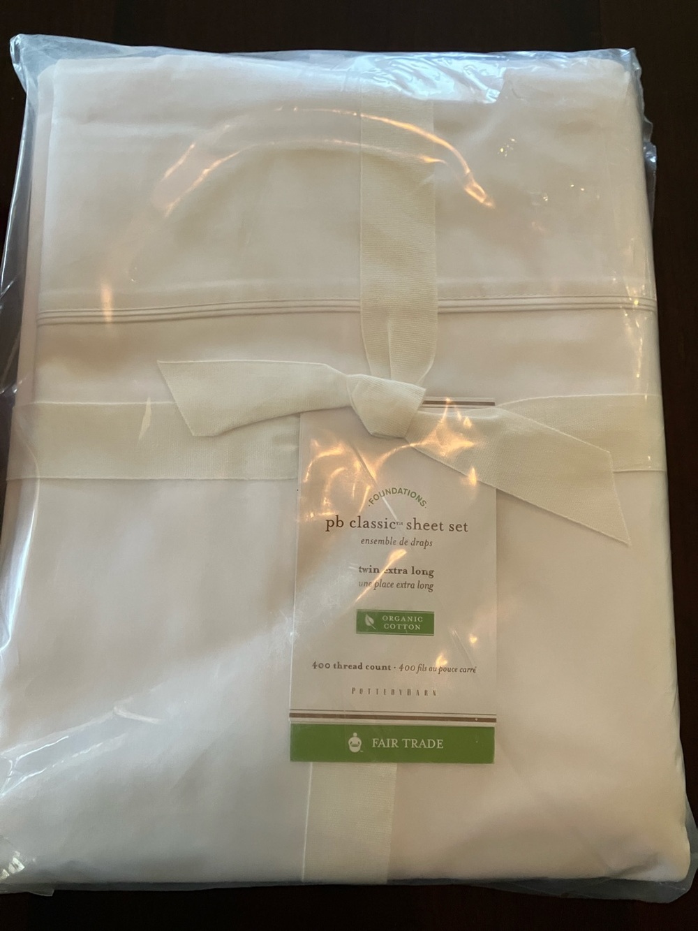 Pottery Barn White Classic Sheet Set - Twin Extra Long 400 thread count